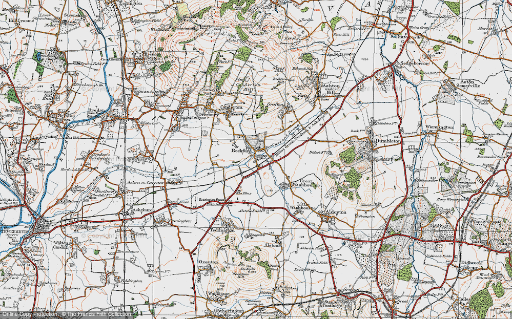 Old Map of Beckford, 1919 in 1919