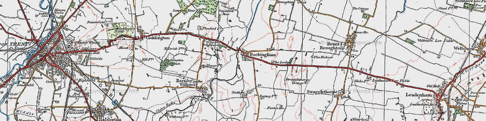 Old map of Beckingham in 1921