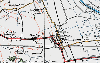 Old map of Beckingham Wood in 1923
