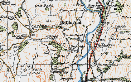 Old map of Aikrigg in 1925