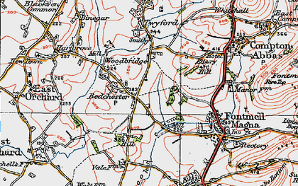 Old map of Bedchester in 1919