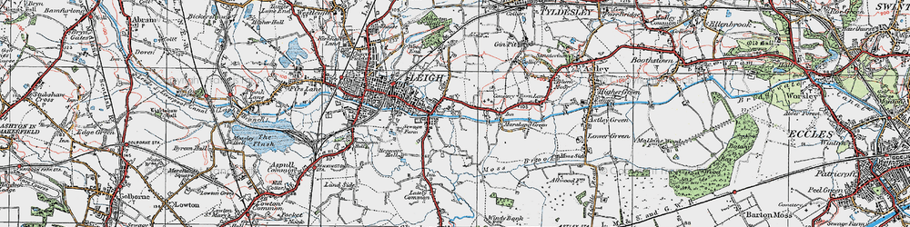 Old map of Bedford in 1924