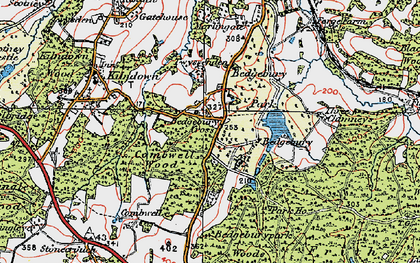 Old map of Bedgebury Cross in 1921
