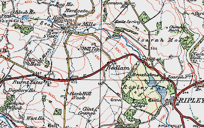 Old map of Bedlam in 1925