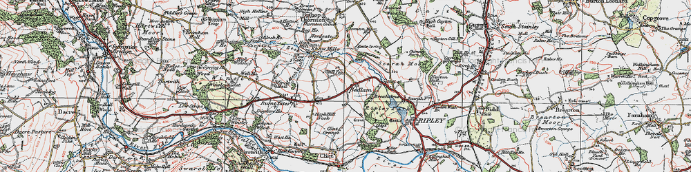 Old map of Broxholme in 1925