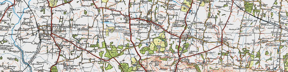 Old map of Locks Green Fm in 1920