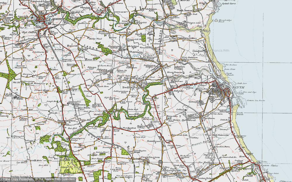 Old Map of Bedlington, 1925 in 1925