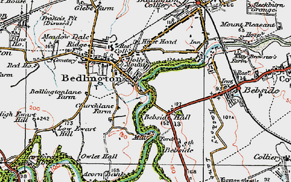 Old map of Bedlington in 1925