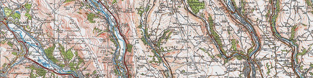 Old map of Blaen-nant-wen in 1919