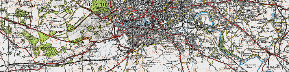 Old map of Bedminster in 1919