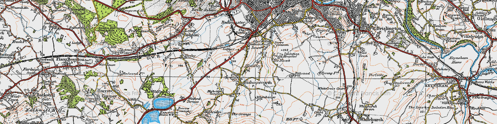 Old map of Bedminster Down in 1919