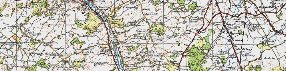 Old map of Bedmond in 1920