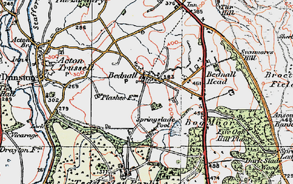 Old map of Bednall in 1921