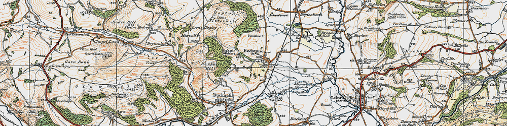 Old map of Bedstone Hill in 1920