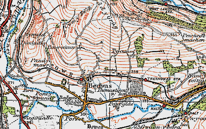 Old map of Bedwas in 1919