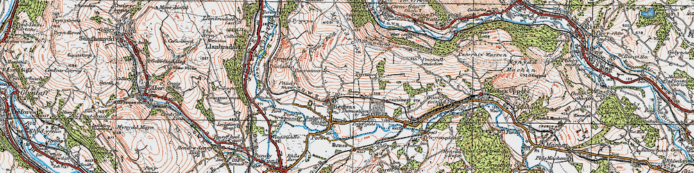 Old map of Bedwas in 1919
