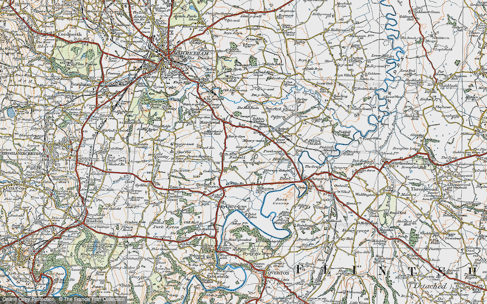 Old Map of Historic Map covering Bryn Afon in 1921
