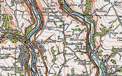Old map of Bedwellty in 1919