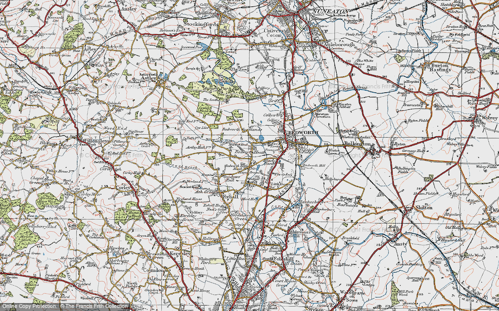 Old Map of Bedworth Heath, 1920 in 1920