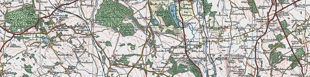 Old map of Beech in 1921