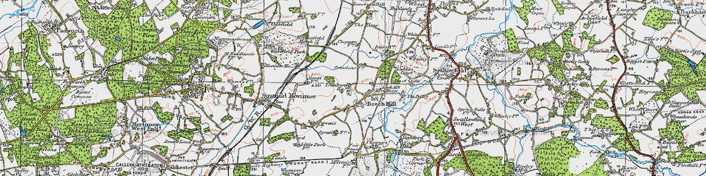 Old map of Beech Hill Ho in 1919