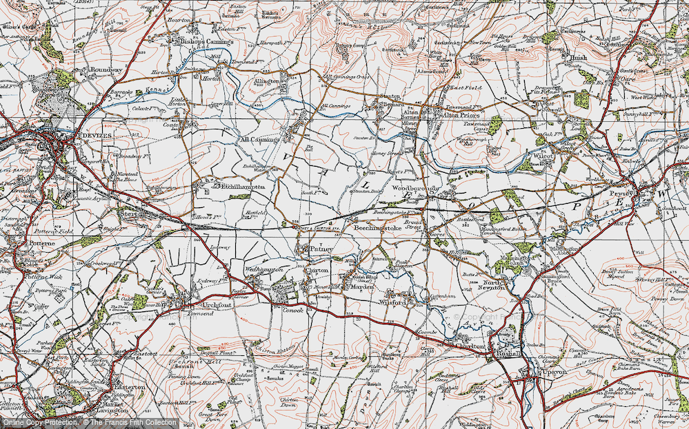Old Map of Beechingstoke, 1919 in 1919