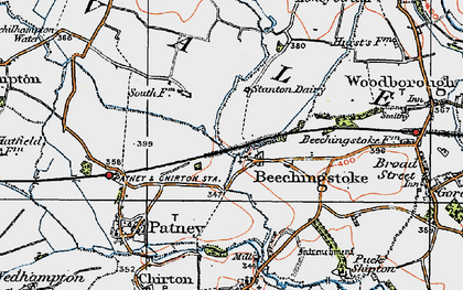 Old map of Beechingstoke in 1919