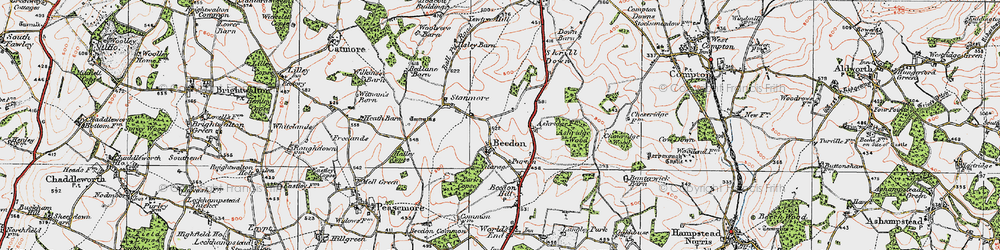 Old map of Beedon Manor in 1919