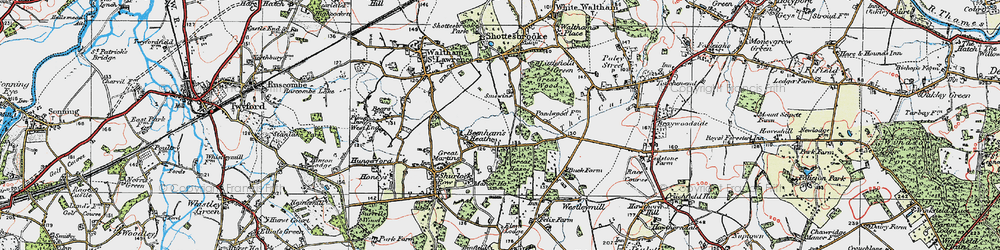 Old map of Beenham's Heath in 1919