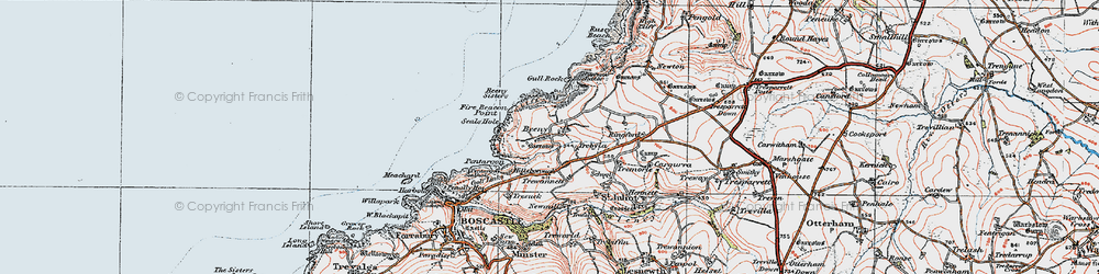 Old map of Beeny in 1919