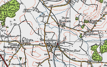Old map of Beer Hackett in 1919