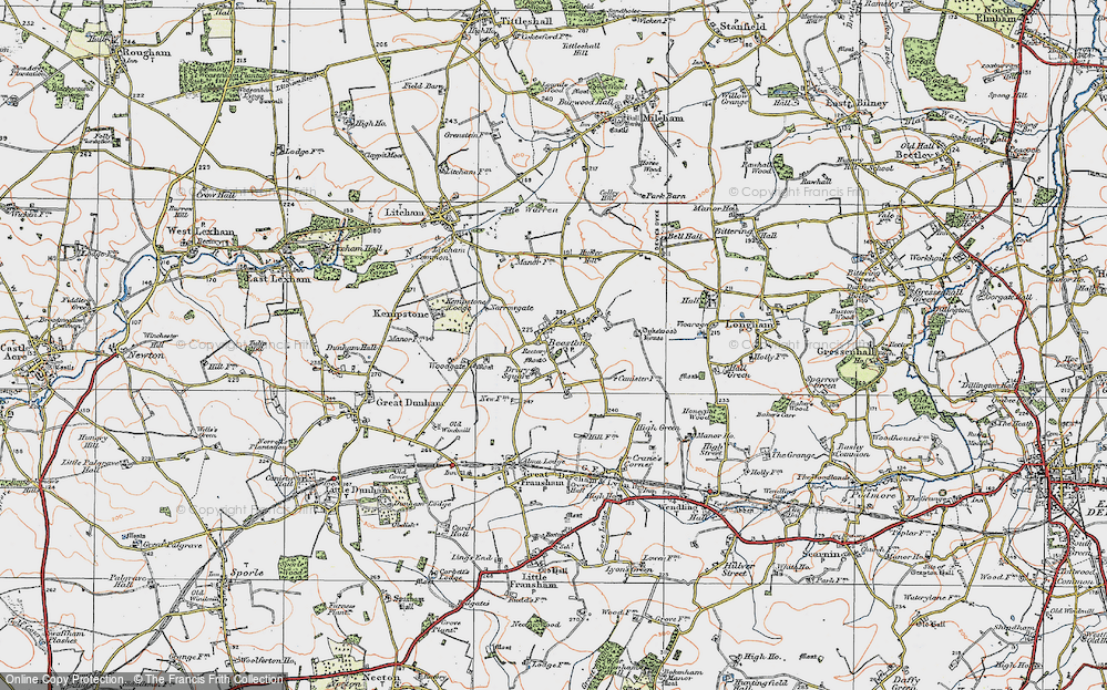 Old Map of Beeston, 1921 in 1921