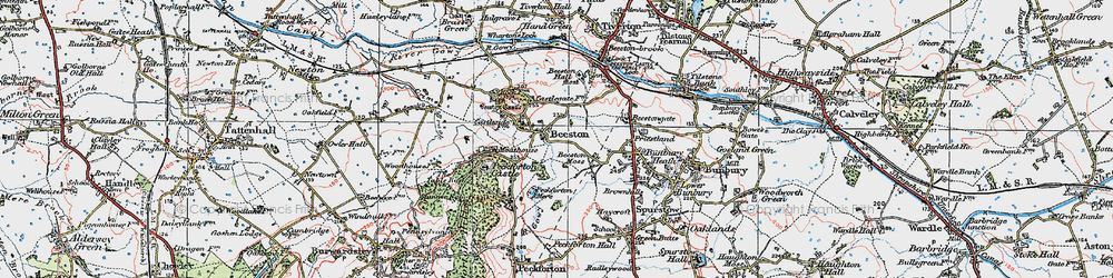 Old map of Beeston in 1923