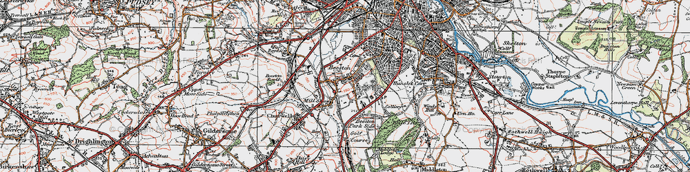 Old map of Beeston in 1925