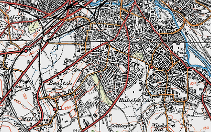 Old map of Beeston Hill in 1925
