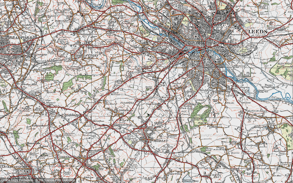 Old Map of Beeston Royds, 1925 in 1925