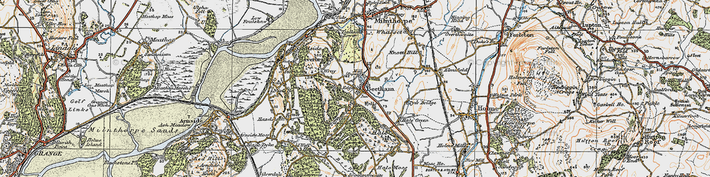 Old map of Beetham in 1925
