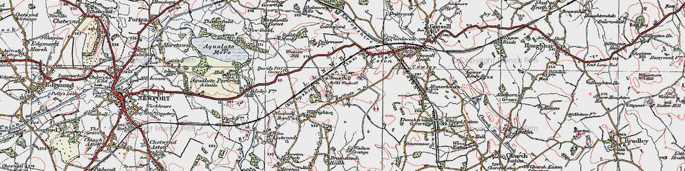 Old map of Beffcote in 1921