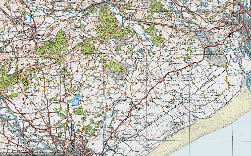 Old Map of Began, 1919 in 1919
