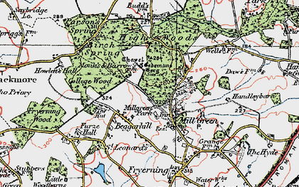 Old map of Beggar Hill in 1920