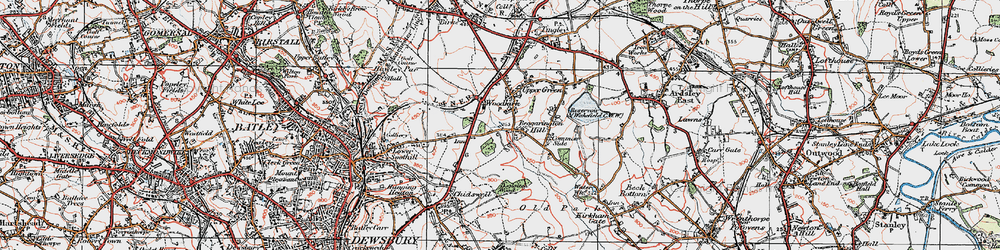 Old map of Beggarington Hill in 1925
