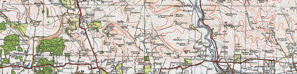 Old map of Annington Hill Barn in 1920