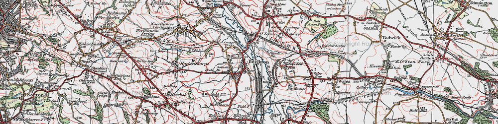 Old map of Beighton in 1923