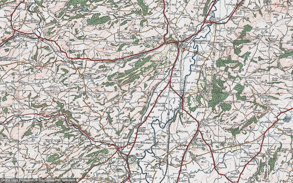 Old Map of Historic Map covering Belan Locks in 1921