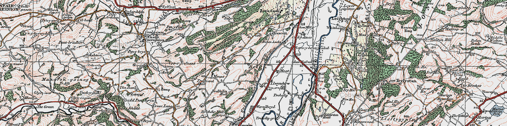 Old map of Belan in 1921