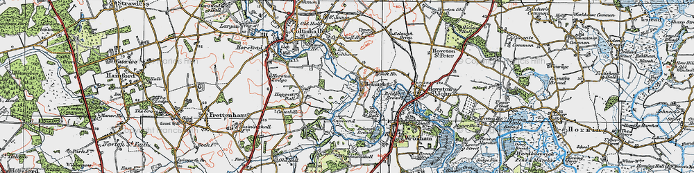 Old map of Belaugh in 1922