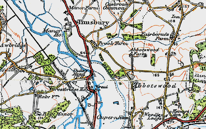 Old map of Abbotswood in 1919