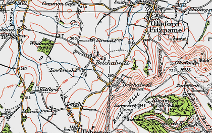 Old map of Belchalwell in 1919