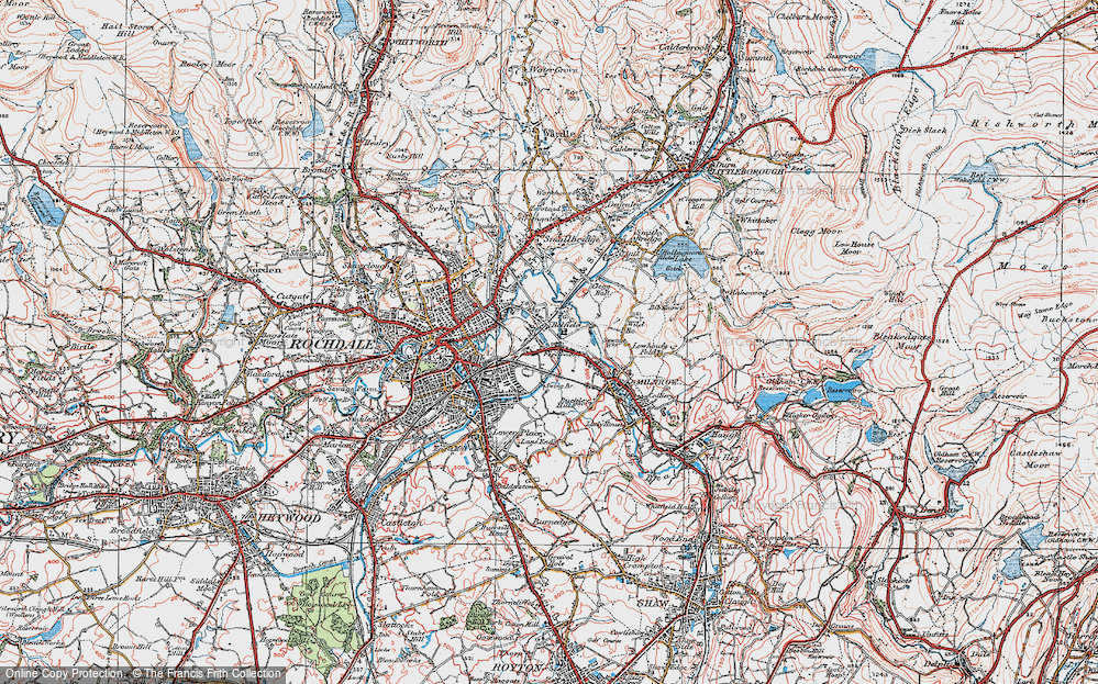 Old Map of Belfield, 1924 in 1924