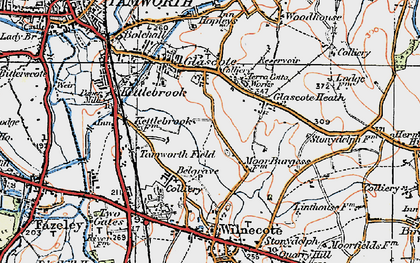 Old map of Belgrave in 1921